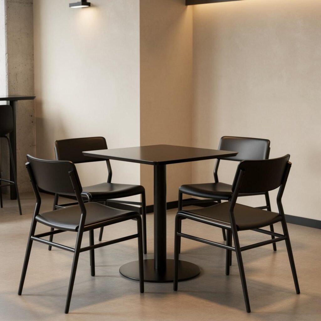 metal cafe chairs